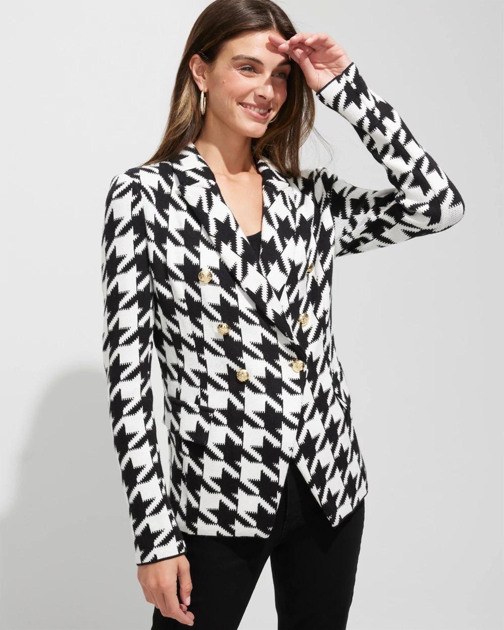 White house black market houndstooth jacket sales